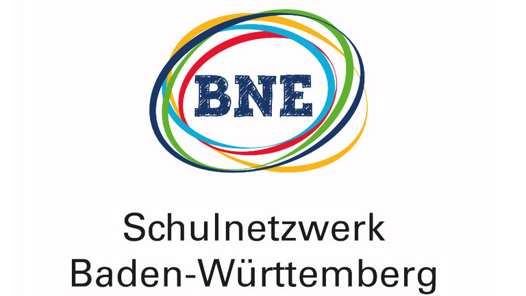 Logo mit dem Text BNE Schulnetzwerk Baden-Württemberg