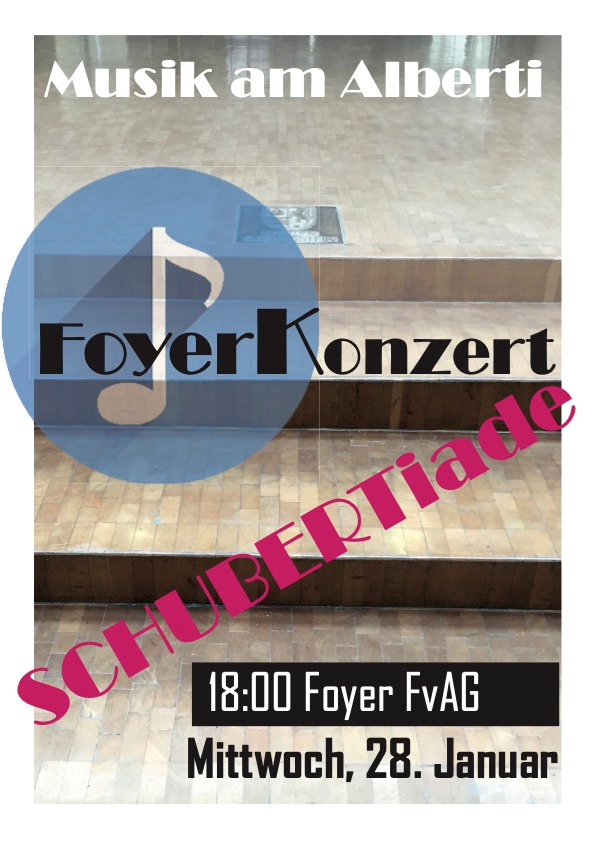 Plakat zur Ankündigung des Foyerkonzerts 2026
